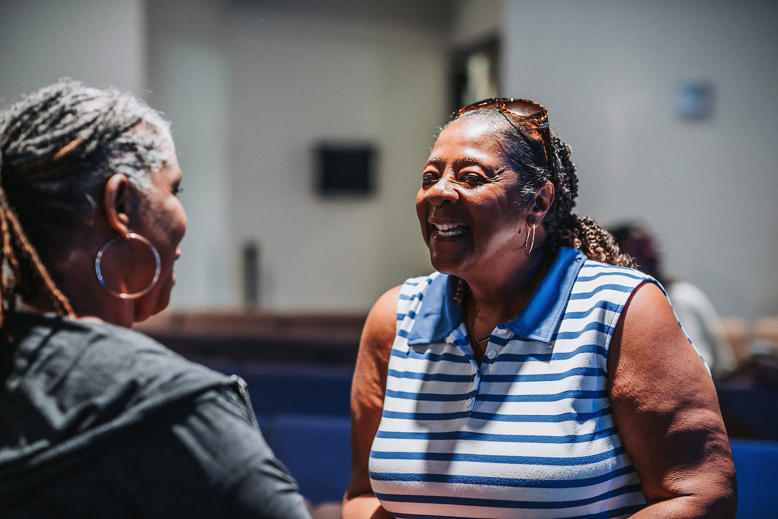 Sample photo of two church leaders having a conversation
